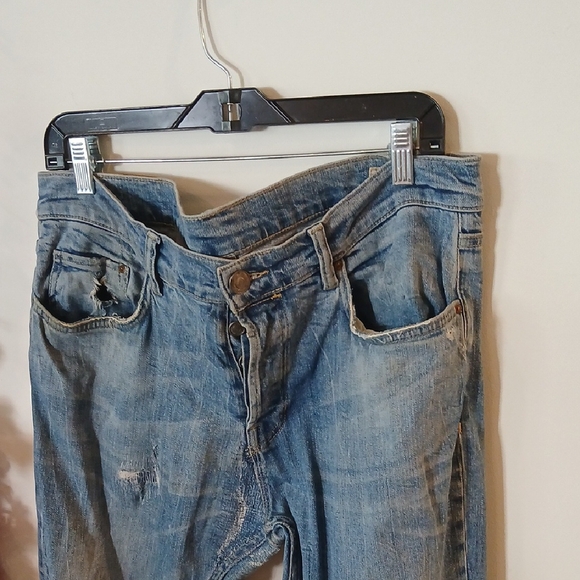 Distressed Blue Jeans - Picture 2 of 10